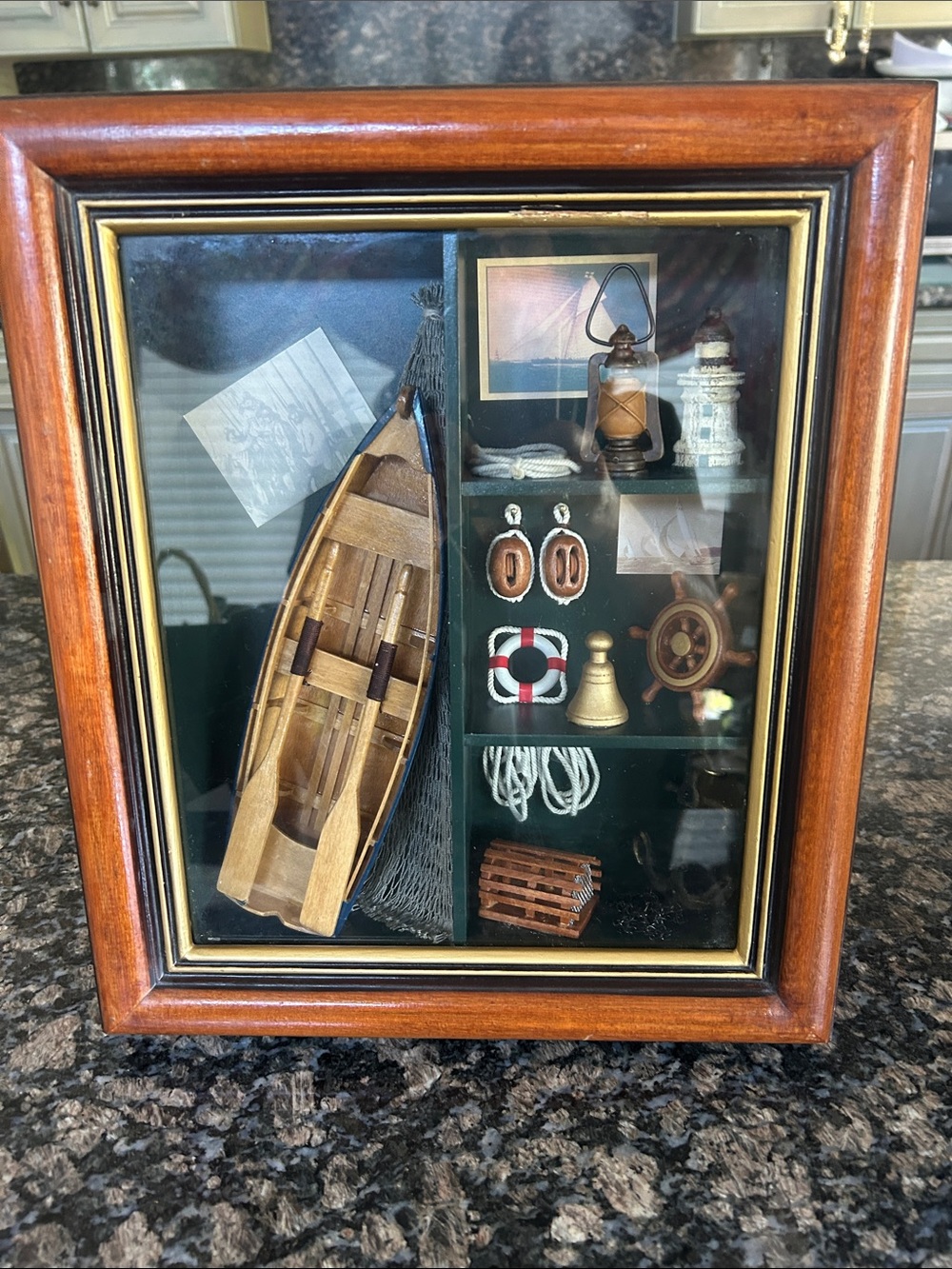 HERITAGE MINT LTD NAUTICAL SHADOW BOX 14x12 BOAT LIFE